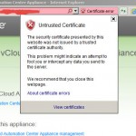 Certificate from vCAC 6 VA